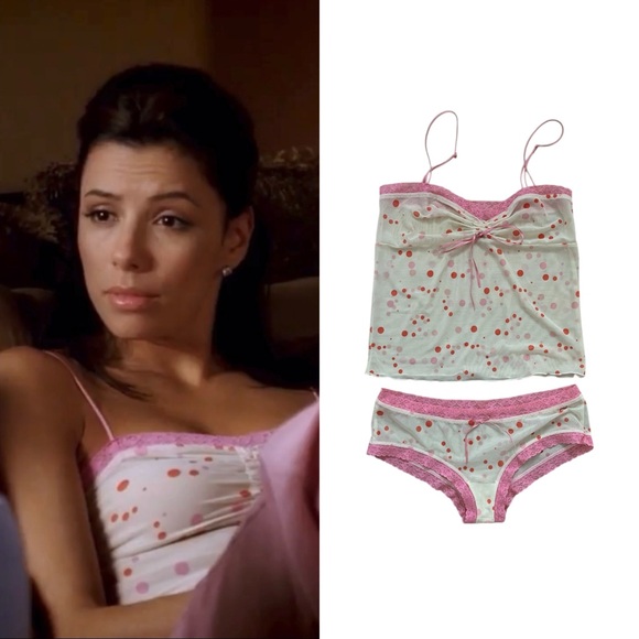 Polka Dot Camisole & Panty Set As Seen On Gabrielle Solis Desperate Housewives - Picture 1 of 6
